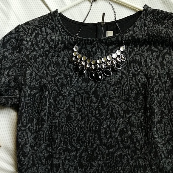 Loft gray Jacquard fit and flare dress - Picture 5 of 5